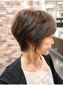 お客様のリアルなショートヘアスタイル　60代【名古屋駅actif】