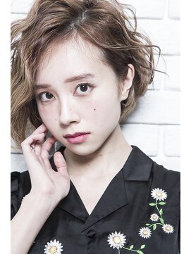 ミエルヘアーブラン(miel hair blanc) ラフな抜け感☆可愛い小顔ボブ【miel hair blanc】