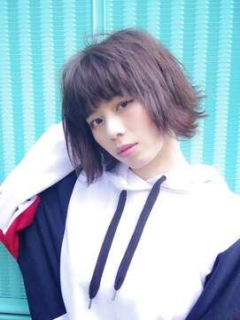 エルデ ナインズ ヘアー スタンド 川口店(elde 9's HAIR STAND) T.大人かわいいグレージュひし形シルエットエアリーボブ