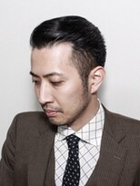 ワンワンオー バーバーショップ 博多店(@110 BARBER SHOP) オールバック ビジカジツーブロック