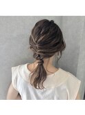 大人可愛い20代30代40代☆ルーズな編み込みアレンジヘアセット