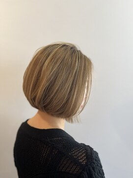 ピュアソウル(Pure Soul) ニューヨークドライカットでしなやかなセンター分けボブに[渋谷]