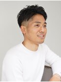 ツーブロックのメンズカット ビジネスマンヘア  白髪染め