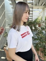 ローウェ 愛知豊橋(Louwe)&nbsp;髪質改善トリートメント透明感ベージュカラーボブヘアセット豊橋