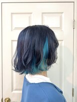 イル(iLu.)&nbsp;ネイビー/インナーブルー/ターコイズ/インナーカラー/ブルー