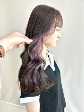 クイントネオリーブ 自由が丘正面口店(quint:neolive) 大人ガーリー　インナーカラー×ラベンダー【自由が丘】