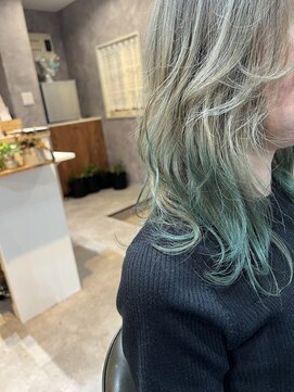 ラクール(la cour) ブルーベージュ&ターコイズグラデーション