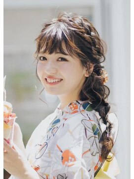ヘアメイクアンドセットサロン リッコ(Hair make&set salon Ricco) ゆかた編み込みヘアメRicco梅田