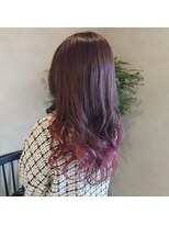 アーサス バイ ヘッドライト 静岡裾野店(ursus by HEADLIGHT)&nbsp;ピンクグレージュ×チェリーレッドのグラデーション