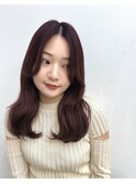 オフィスで浮かないピンクブラウンカラー髪質改善トリートメント