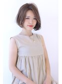 20代30代40代50代斜めバンググレージュカラーシルキーベージュ