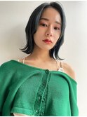 Say.くびれボブアッシュブラック外ハネボブ韓国ボブひし形ボブ