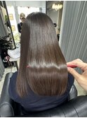 小顔◎ブリーチなしグレージュケラチントリートメント