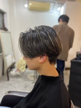 ソイクフ 高田馬場店(SOY-KUFU) ダークアッシュハイライトニュアンスパーマ韓国マッシュ