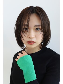 エクリ 麻布十番(equri) レイヤーボブ前髪ありイメチェン20代30代40代50代ショートボブ