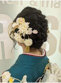 編み込みシニヨン