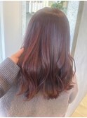 ☆ブリーチなしレッドブラウンカラー♪♪☆