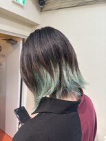 テン バイ アンブルリュクス 池袋(teN +by ambleluxe)&nbsp;ミントグリーン/ブリーチ/インナーカラー/ダブルカラー