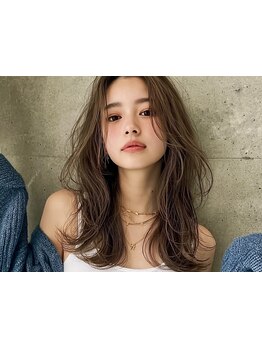 【岡崎】【カット+カラー\7980】ブリーチなしでも赤みを削った透明感のあるスタイルが可能◎