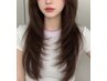 ＜YUNA指名＞レイヤーカット+カラー+トリートメントモデル￥21350→￥6600