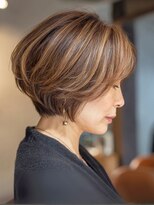 サンタフェ 岐阜島店(Santa'Fe)&nbsp;Santa'Fe式脱白髪染め白髪ぼかしカラー/ショート