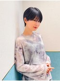 グレージュ/ショートボブ/シースルーバング/前髪/顔周り/立川