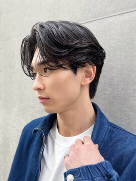 メンズヘア ガーデン 銀座(Men's hair GARDEN) センターパート曲がる縮毛矯正フェザーパーマ銀座一丁目