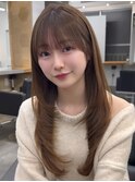 顔まわり顔周り前髪カットミディアムレイヤーロングレイヤー