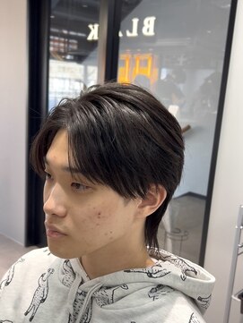 ブラック(BLACK) ナチュラルセンターパート