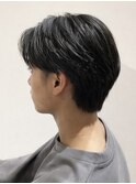 逗子葉山メンズカットセンターパートツーブロックカルマヘア M46