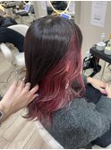 インナーカラー/ピンク/イヤリングカラー/トレンド/平塚