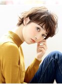 耳掛け×ショートボブ