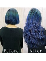 あるじゃんすー 新宿店&nbsp;ネイビーブルー#シールエクステ#デザインカラー#エクステ#新宿