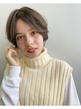 クラン(clan) ひし形透明感ミディ＃アッシュブラウン美髪フレンチボブ