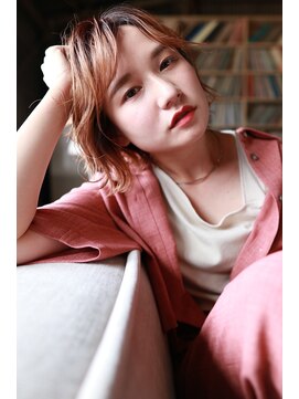 シャル 新百合ヶ丘(shalu) シャーベットオレンジ＊外ハネボブ