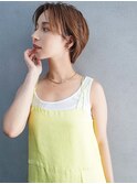 伸ばしかけ前髪/ショート/かきあげ/ンベージュ/髪質改善20代30代