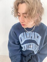 ヒビヲ(HIBIO)&nbsp;ツイストスパイラルパーマツーブロックメンズマッシュメンズヘア