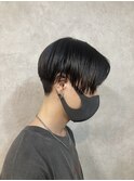 ツーブロックセンターパート