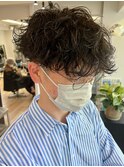 メンズマッシュメンズヘア波巻きスパイラルパーマ波巻きパーマ