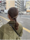 タイトポニーアレンジ