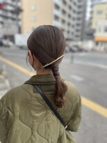 アオゾラヘアー フジサキグウ(AOZORA HAIR FUJISAKIGU) タイトポニーアレンジ