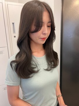 ボタン ハカタ(VOTAN hakata) 【ろみおStyle】ベージュカラー/顔まわりカット/韓国ヘア