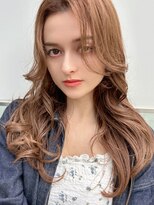フィノ 大阪堀江店(fiino) ベージュインナーカラーショートボブレイヤーミディアム前髪