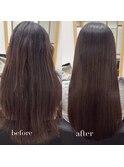縮毛矯正+髪質改善トリートメント(リタッチ可)