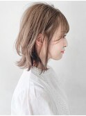 くびれヘアシアーカラー艶感こなれミディセミディ#209e0501