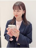 巻かない前髪* ナチュラルストレートヘア*オイルスタイリング