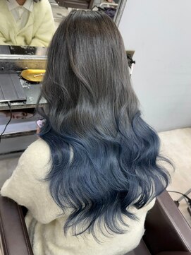 オズ 郡山桑野店(OZ) 黒髪ボブルフネビージュ小顔ワンレン