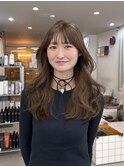 ブラウンベージュ×韓国風巻き
