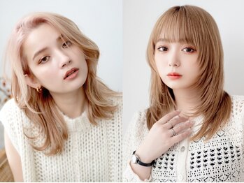 ミエルヘアービジュー(miel hair bijoux)の写真/平日学生限定♪【カラーリタッチ＋EX最高級ハホニコTR￥7000】お財布に嬉しいプチプラ【研究学園】