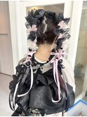 リボンアレンジ/ヘアセット/成人式ヘアセット/お呼ばれヘア